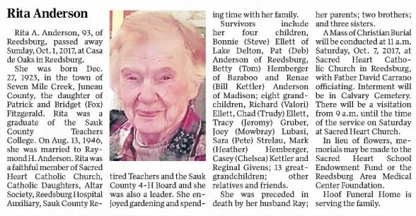 Clipping from Baraboo News Republic